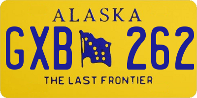 AK license plate GXB262