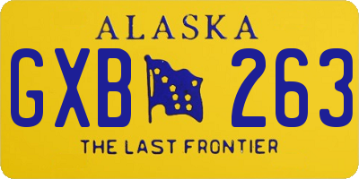 AK license plate GXB263