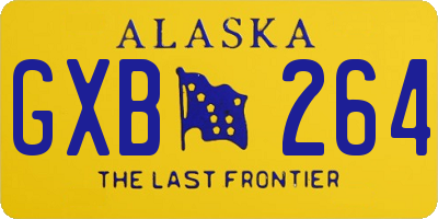 AK license plate GXB264