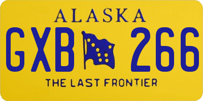 AK license plate GXB266