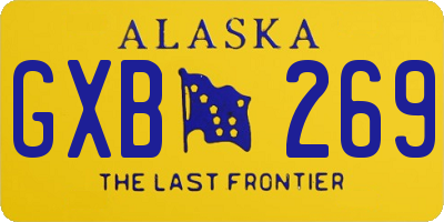 AK license plate GXB269