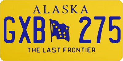 AK license plate GXB275