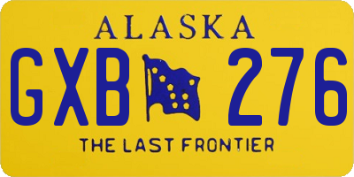 AK license plate GXB276