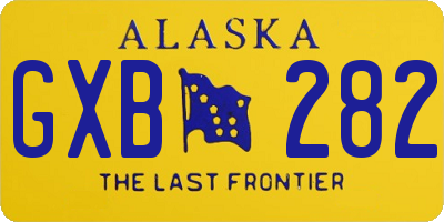 AK license plate GXB282