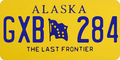 AK license plate GXB284