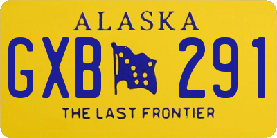 AK license plate GXB291