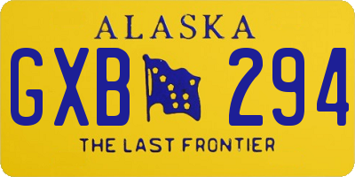 AK license plate GXB294