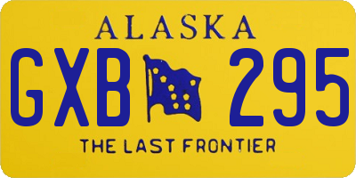 AK license plate GXB295