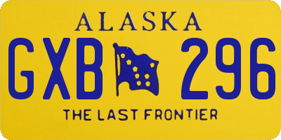 AK license plate GXB296