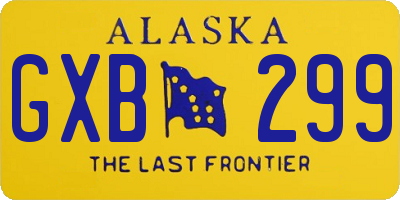 AK license plate GXB299