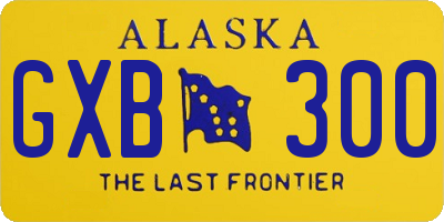 AK license plate GXB300