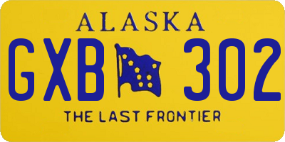 AK license plate GXB302