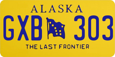 AK license plate GXB303