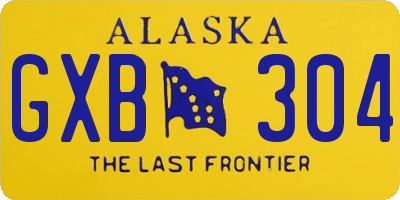 AK license plate GXB304