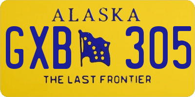 AK license plate GXB305