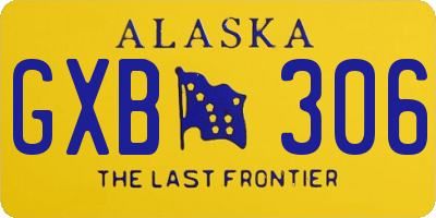 AK license plate GXB306