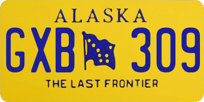 AK license plate GXB309