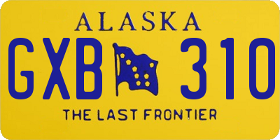 AK license plate GXB310