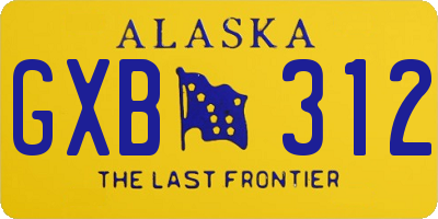 AK license plate GXB312