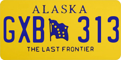 AK license plate GXB313