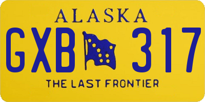 AK license plate GXB317