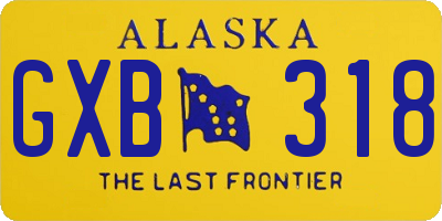 AK license plate GXB318