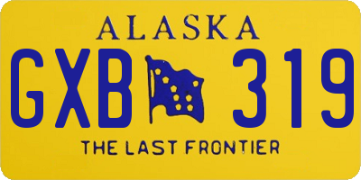 AK license plate GXB319