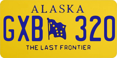 AK license plate GXB320