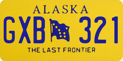 AK license plate GXB321