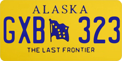 AK license plate GXB323