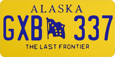 AK license plate GXB337