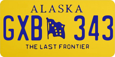 AK license plate GXB343