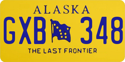 AK license plate GXB348