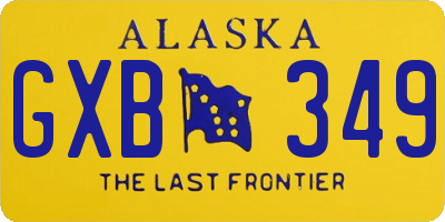 AK license plate GXB349