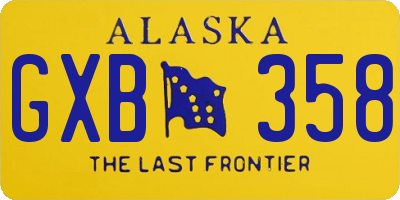 AK license plate GXB358