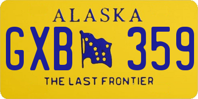 AK license plate GXB359