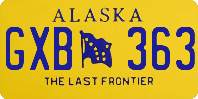 AK license plate GXB363