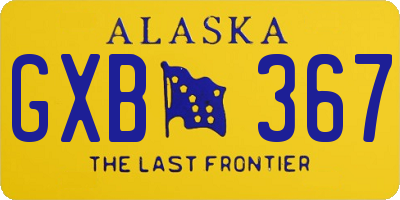 AK license plate GXB367