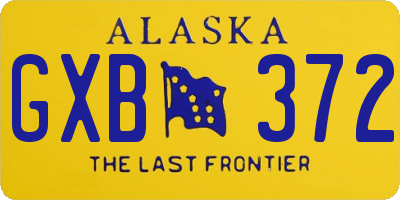 AK license plate GXB372