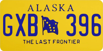 AK license plate GXB396