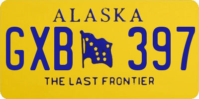 AK license plate GXB397