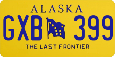 AK license plate GXB399