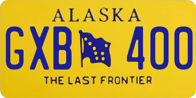 AK license plate GXB400