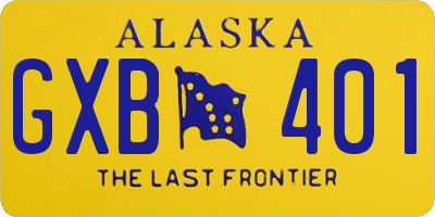 AK license plate GXB401