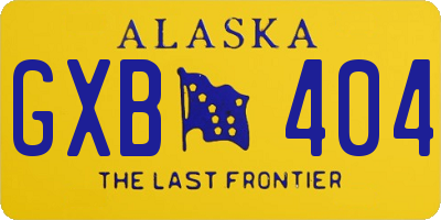 AK license plate GXB404