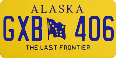 AK license plate GXB406