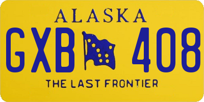 AK license plate GXB408