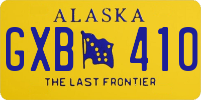 AK license plate GXB410