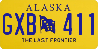 AK license plate GXB411