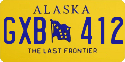 AK license plate GXB412